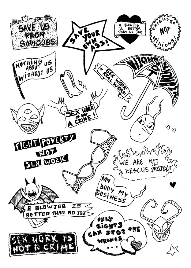stickers slogans parade